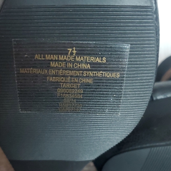 Mossimo Supply Co Black Wedge Sandals with Ankle Strap - Picture 7 of 8